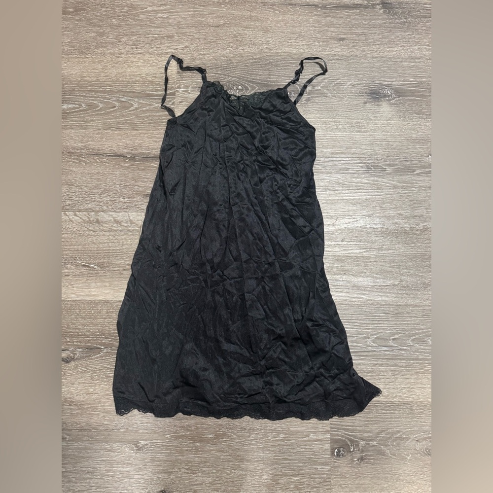 Black slip dress